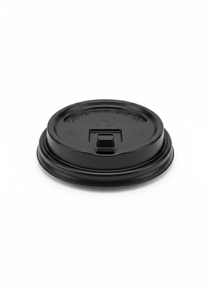 Hot Cup Lid 12oz - black
