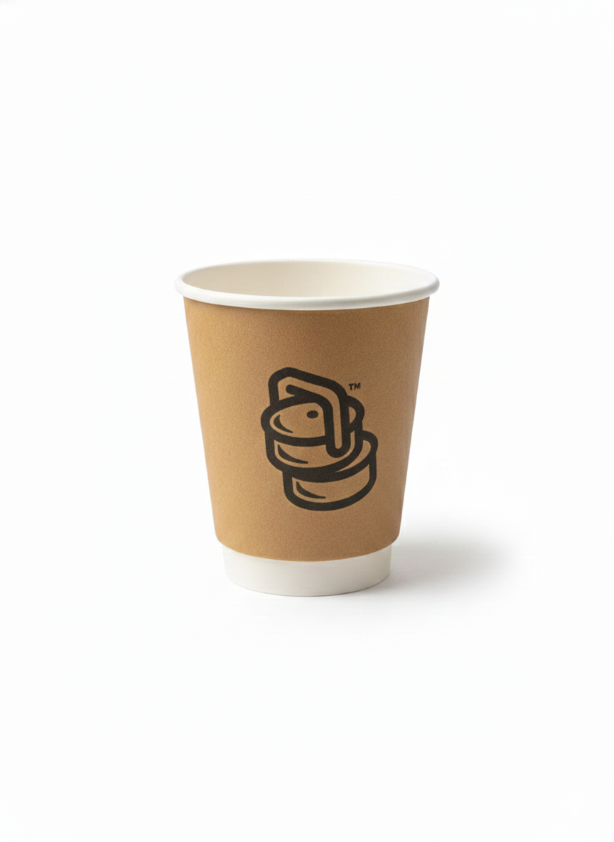 Paper Hot Cup Double Wall 8oz - Brown